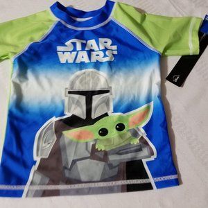 Star Wars 2T Rash Guard Swim NWT